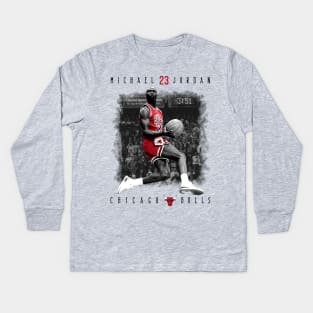 Michael Jordan 23 Chicago Bulls Kids Long Sleeve T-Shirt